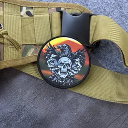 Parche táctico con estampado de calavera para ropa, insignias de moral, parches militares con gancho, pegatinas para mochila