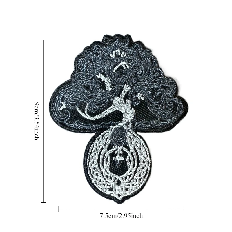 Parches bordados Vintage con diseño de árbol de la vida, parches de brazalete con gancho DIY para chaqueta de mochila, decoración de sombrero - imagen 5