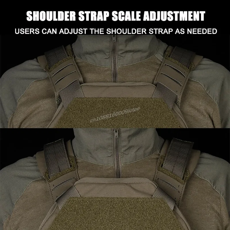 Portador de placa táctica Sub-Zero con bolsa de pinza Triple Mag 5,56, faja elástica, chaleco de caza de baja visibilidad Molle Airsoft - imagen 4