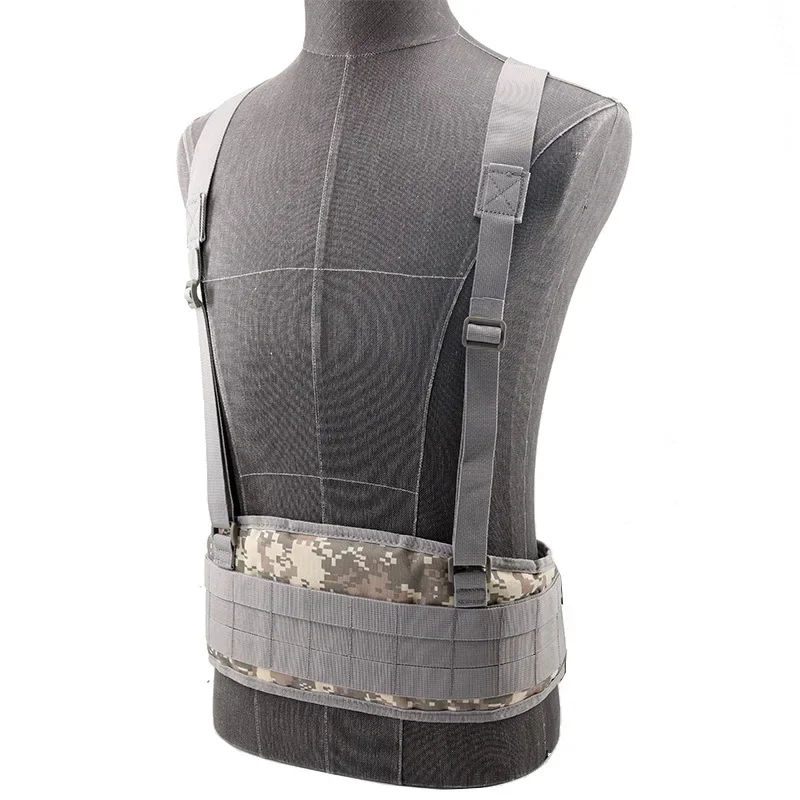 Chaleco táctico Molle con cinturón en forma de H para hombre, faja militar con correa para el hombro, chaleco con cinturón ajustable de caza acolchado suave - imagen 5