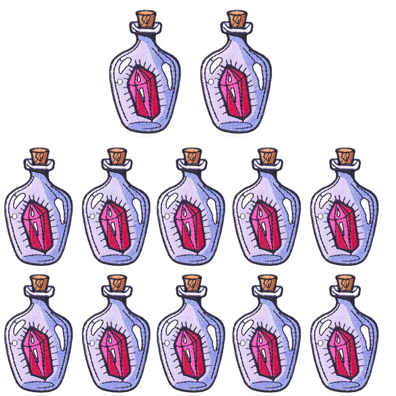10 unids/lote parche Punk parche de piedra de cristal parches para planchar para ropa DIY pegatina bordada de farmacéutico apliques para coser - imagen 5