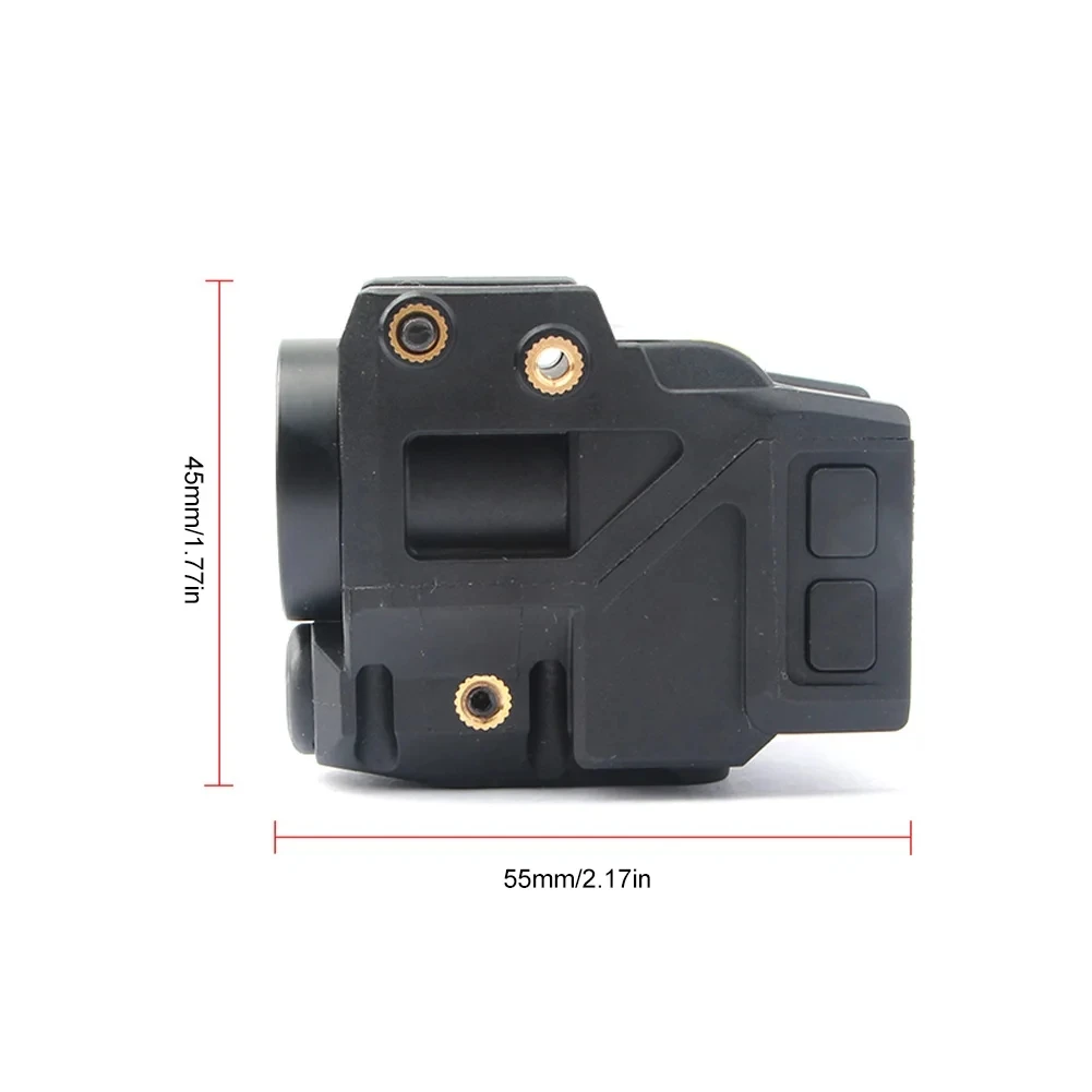 Combo táctico con mira láser, apto para montaje en riel Picatinny, construcción de nailon, caza, pistolas Airsoft, linterna de 500 lúmenes - imagen 4