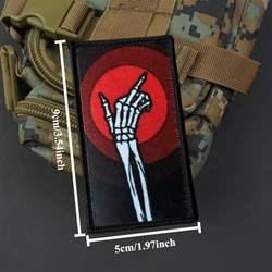 Parche táctico Gesture – Mano esqueleto velcro para mochila