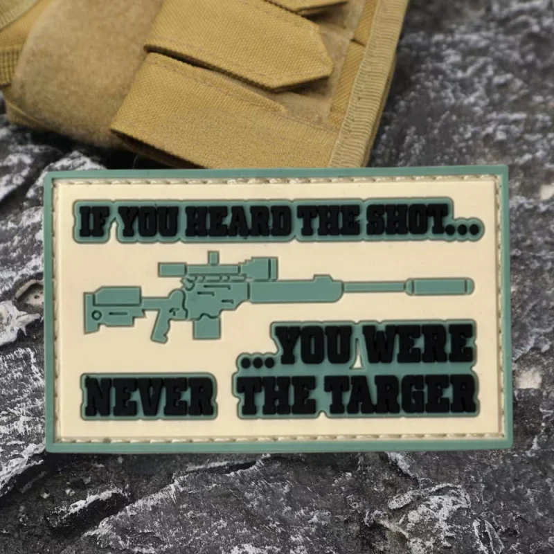 Parche de PVC de 5ive Star Heard The Shot, chaleco táctico, insignia de moral con gancho y bucle, pegatina decorativa para mochila, parches para brazalete para ropa - imagen 5