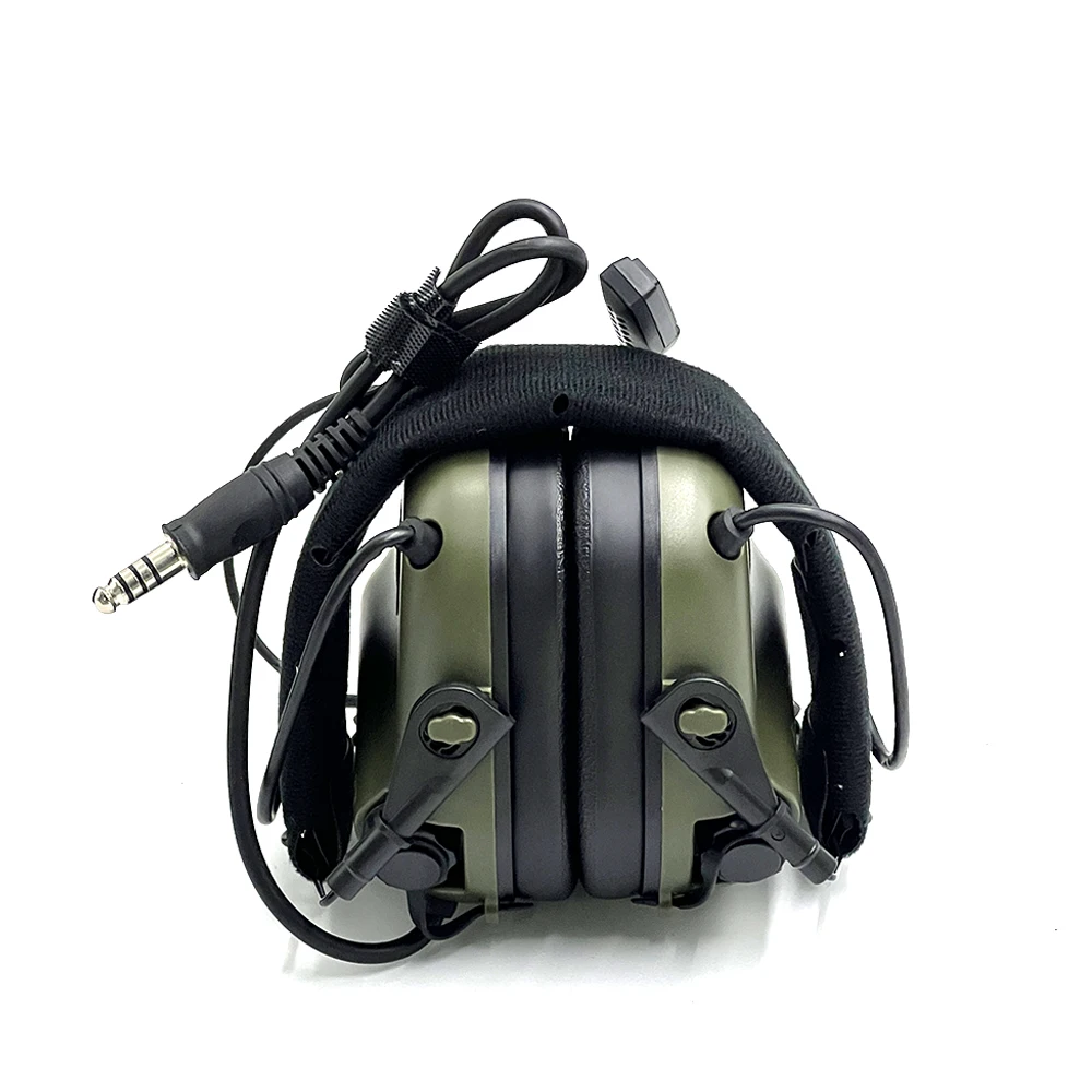 Orejera de tiro táctico EARMOR M32 y PTT M52 apto para auriculares de protección de seguridad con cancelación de ruido de caza - imagen 3