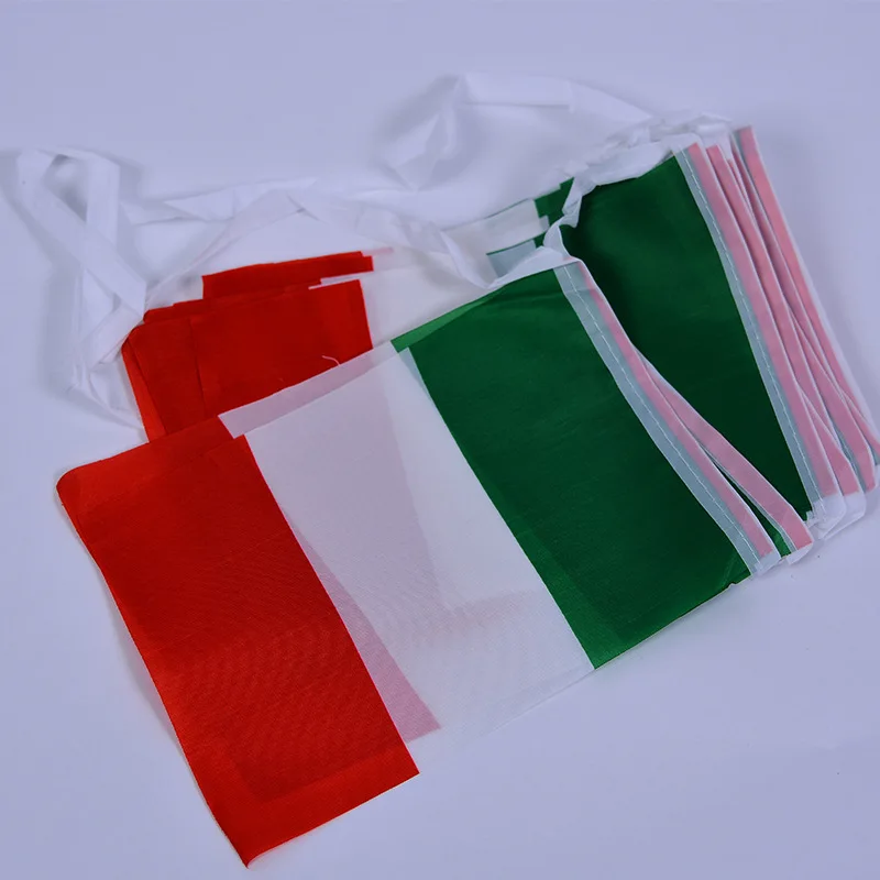 Bandera del cielo de Italia, banderines de 14x21cm, cuerda Triangular de Italia, bunings, Festival, fiesta, vacaciones, lote de 20 unidades - imagen 2