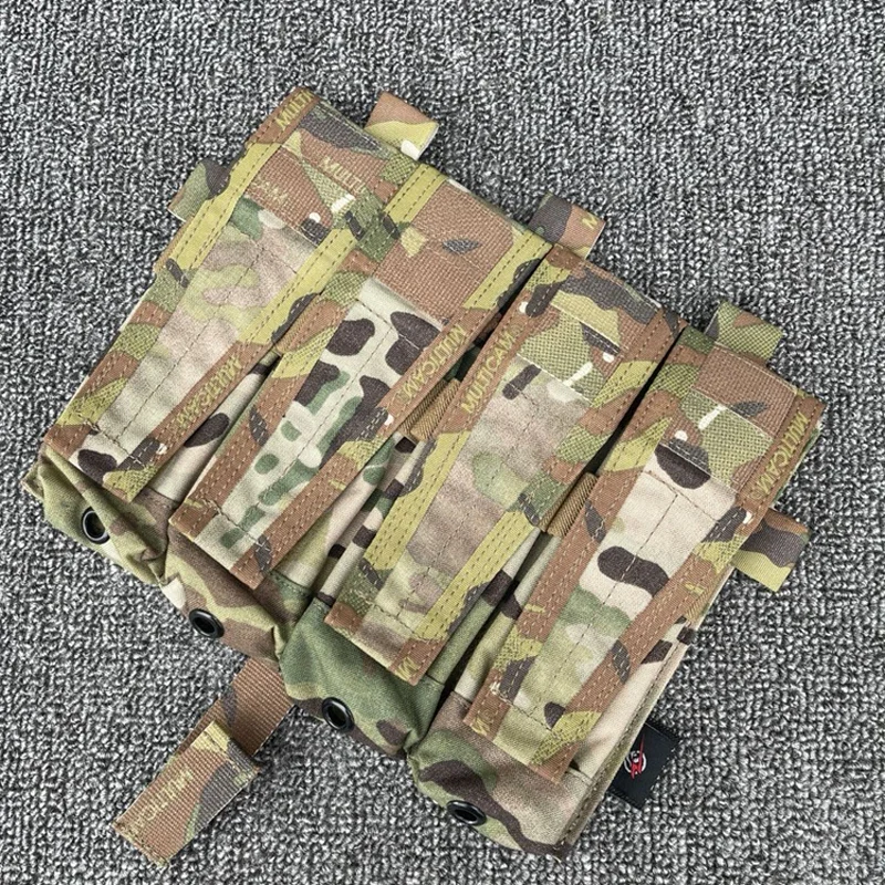 Bolsa para revista Airsoft Multicam M4, chaleco táctico Molle, bolsa para Mag con Panel frontal, soporte para Mag cuádruple desmontable para caza - imagen 2