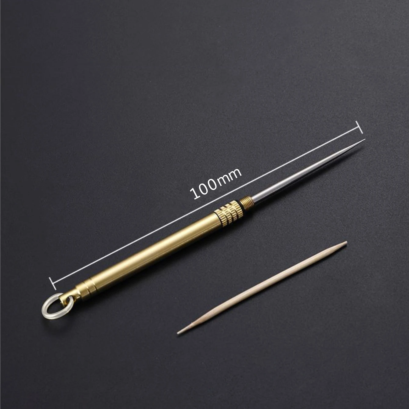 Palillo de dientes de bolsillo para exteriores, Mini palillo de dientes portátil EDC de titanio, tenedor de fruta, herramienta de Camping, tubo de palillo de dientes más duradero que el hilo dental - imagen 5