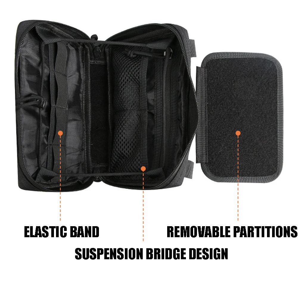 Bolsa de herramientas EDC de utilidad táctica Molle, Kits de primeros auxilios, bolsas para senderismo, Camping, herramientas de supervivencia de emergencia al aire libre, cinturón de cintura - imagen 4