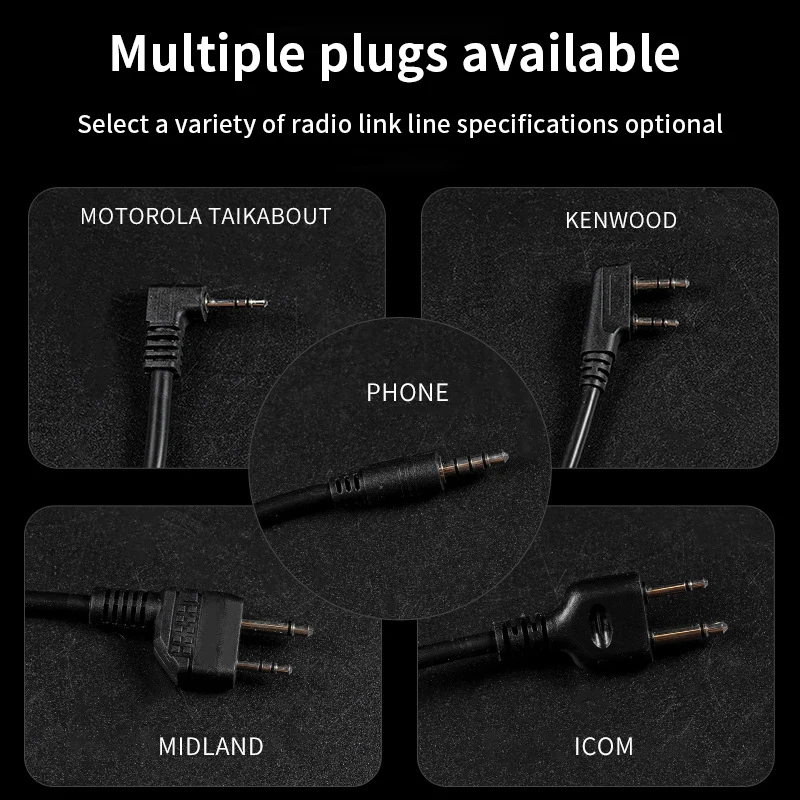 Cable de conexión de Radio táctico U94 V2 PTT, auriculares tácticos, se adaptan a múltiples enchufes y enchufes de especificación U17 para exteriores - imagen 2