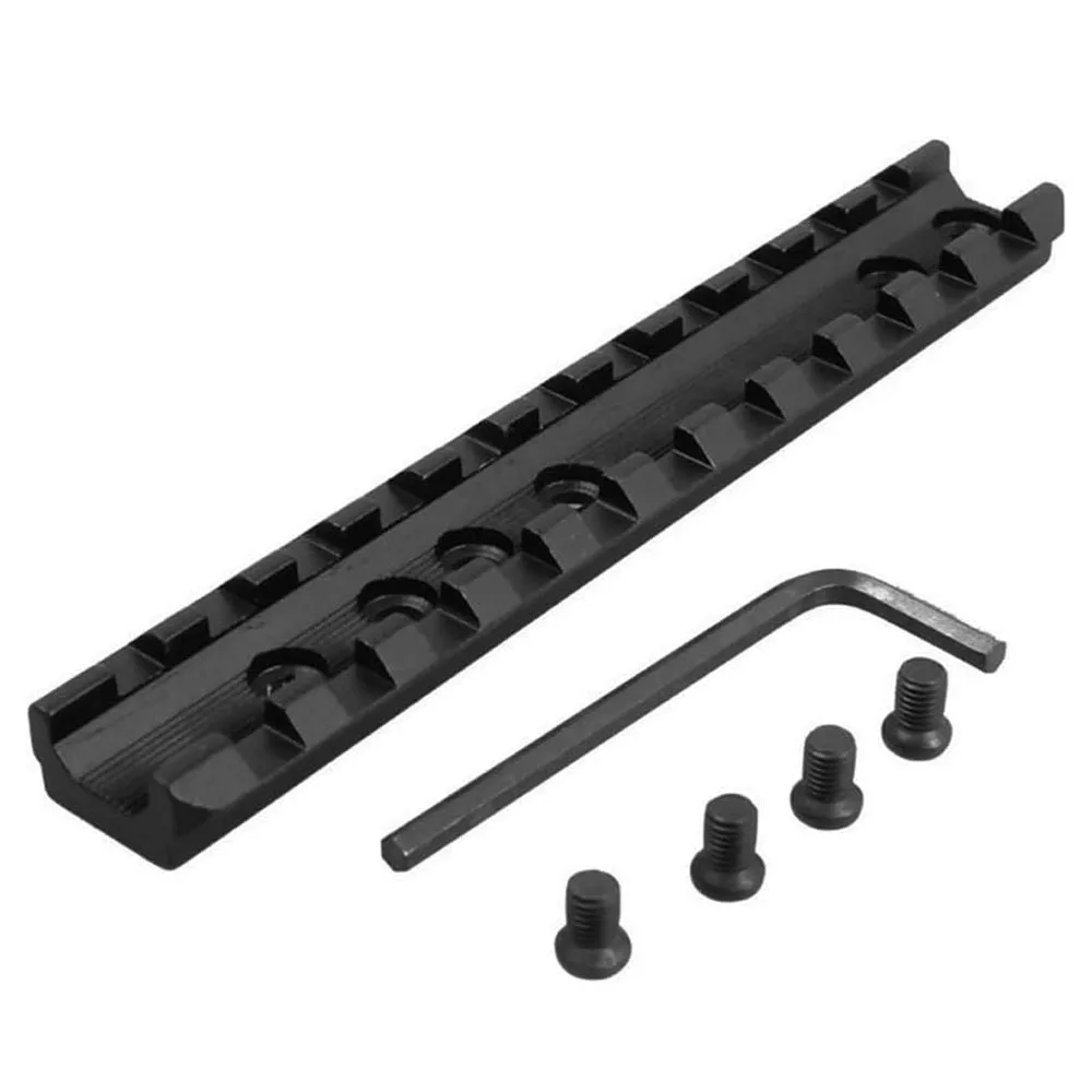 Riel Picatinny táctico de 20mm, montaje de alcance de riel con 11 ranuras, riel de 120mm con llave de tornillos para escopos y accesorios de pistola de Airsoft óptica - imagen 3