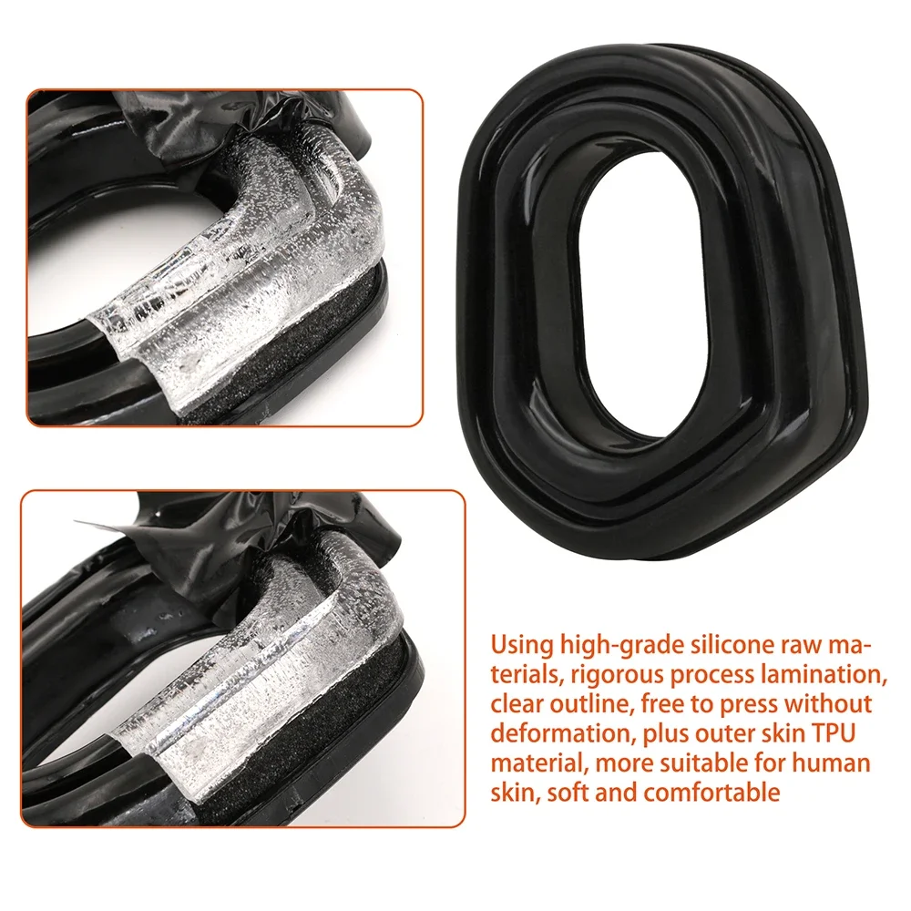 Almohadillas de Gel para EARMOR M31/M32, auriculares tácticos con cancelación de ruido, auriculares Airsoft, accesorios militares antiruido para auriculares de tiro - imagen 3