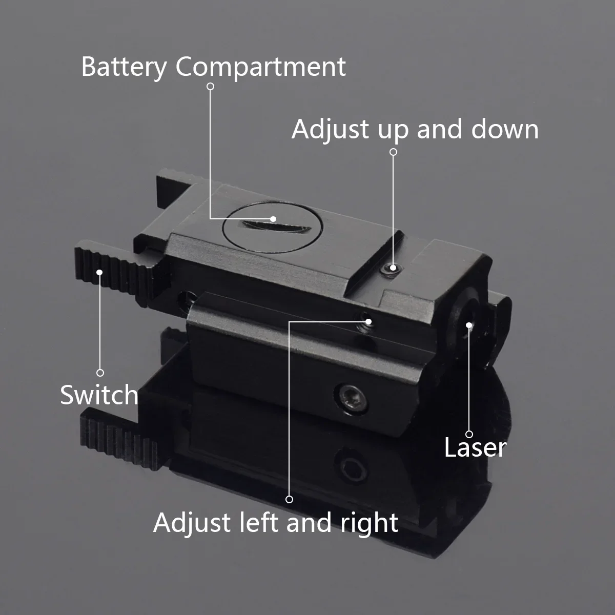 Mira láser táctica de punto rojo, pistola de mano, Rifle, puntero láser, 20mm, riel Picatinny Weaver, caza, tiro - imagen 3