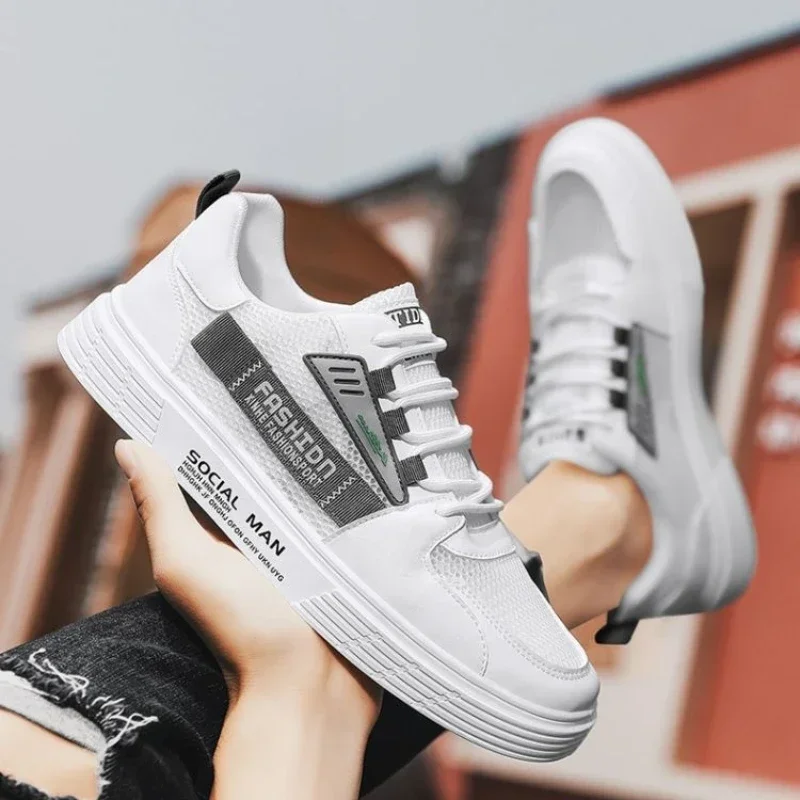 Zapatillas de deporte informales para hombre, zapatos deportivos de ocio versátiles de marca de alta calidad para hombre, zapatos vulcanizados con plataforma para caminar al aire libre - imagen 5