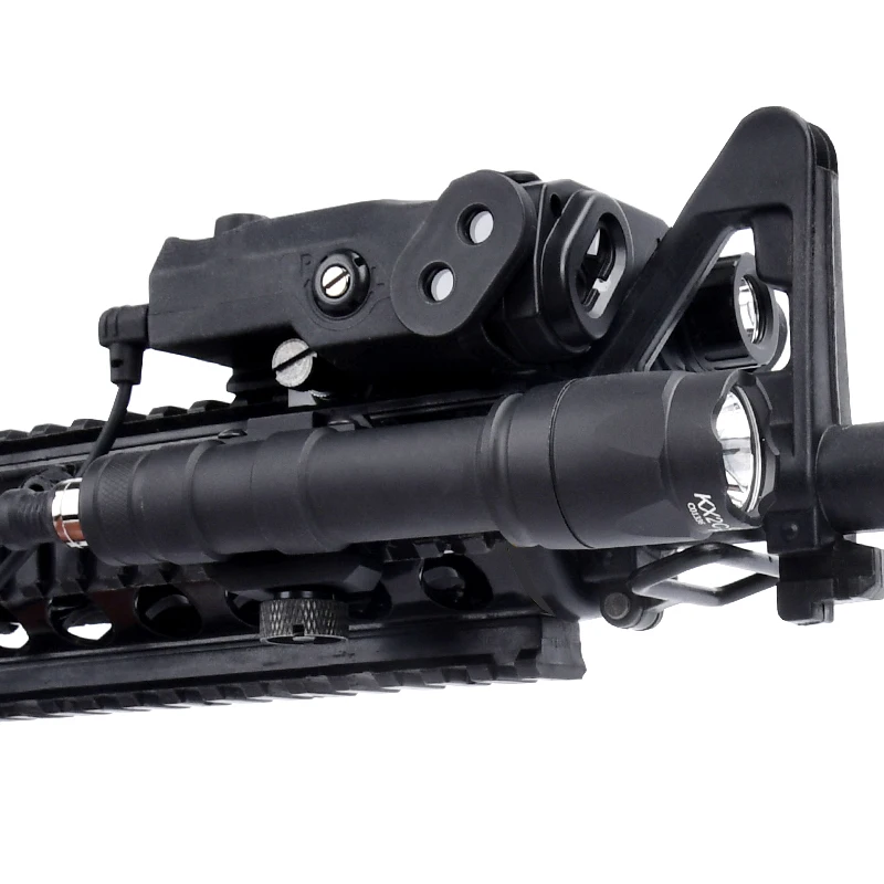 WADSN Airsoft PEQ 15 equipos rojo verde azul potente punto láser indicador IR Surefir M600 M600C linterna interruptor de Control Dual - imagen 4