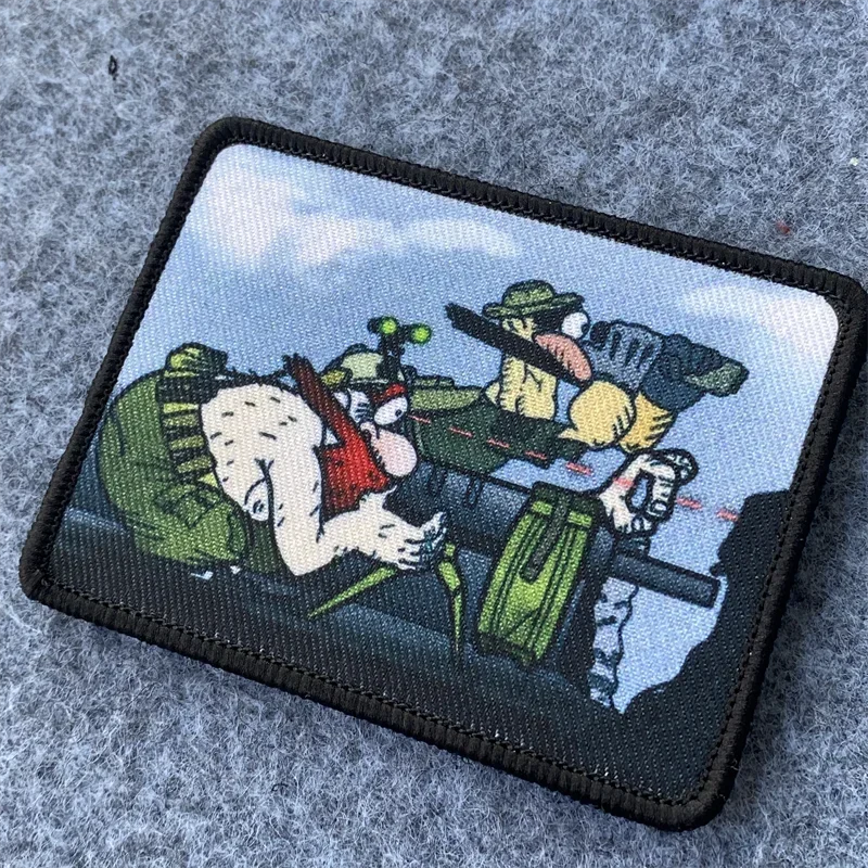 Parche con estampado de dibujos animados, tácticas, They Shoot Will Morale, insignias, brazaletes, gancho y bucle, mochila, ropa, pegatinas decorativas Diy - imagen 3