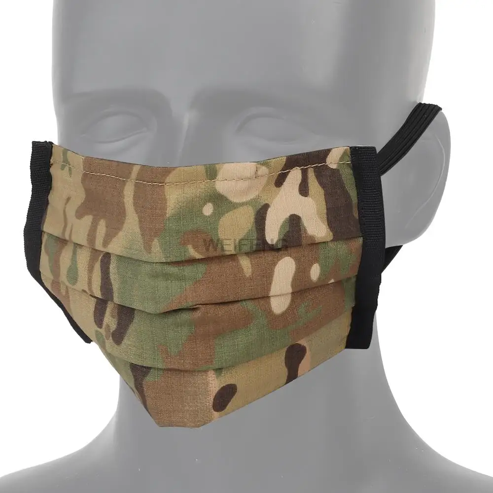 Mascarilla táctica de media cara, máscara antipolvo para tiro, caza, lavable y transpirable, para deportes de ciclismo y Paintball - imagen 3