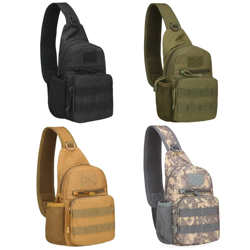 Bolso pequeño de camuflaje táctico para exteriores, hervidor de pecho, mochila de senderismo para hombre, bolso de hombro de nailon para caza, pesca, senderismo