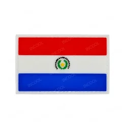 Parche bordado bandera Paraguay decorativo para hombro ropa mochila