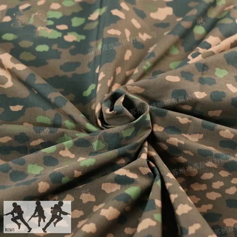 Tela táctica DOT44 de camuflaje alemán, tela a cuadros de algodón y nailon, transpirable y resistente a roturas, ropa táctica - imagen 2