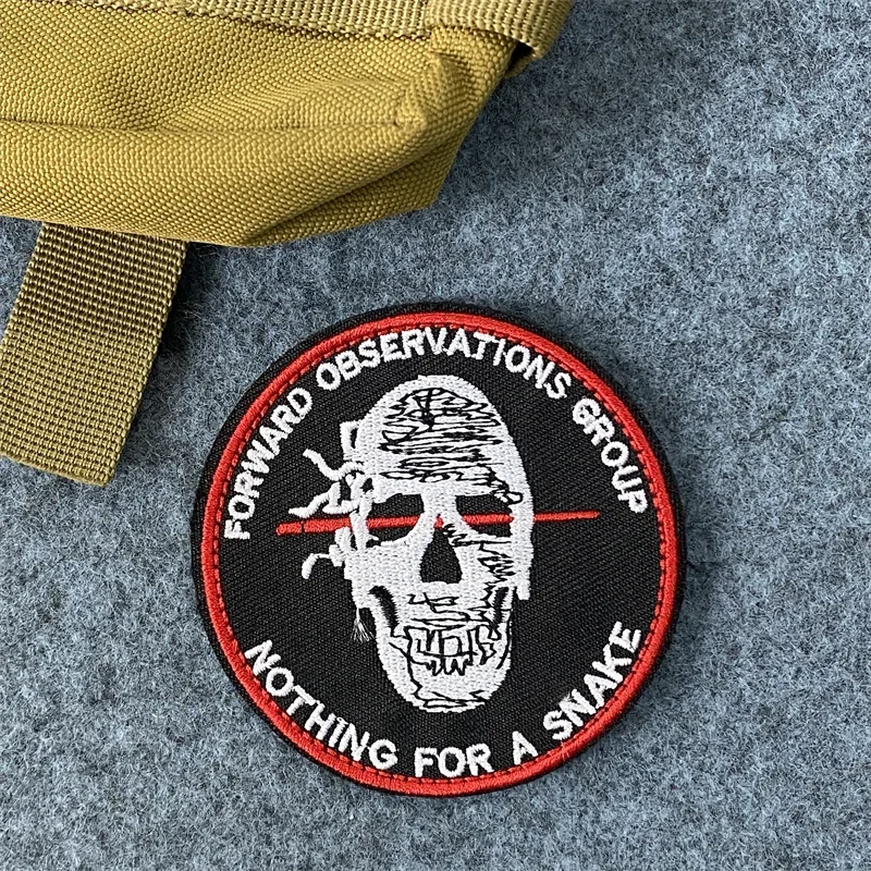 Parche bordado de Calavera, insignia de moral táctica militar, pegatina impresa, gancho y lazo, brazalete, ropa, parches de mochila - imagen 4