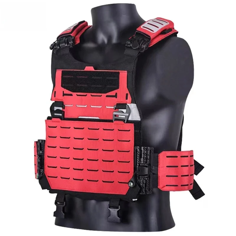 Chaleco táctico ligero - Chaqueta de rescate del módulo MOLLE de desmontaje rápido - Equipo de protección de entrenamiento CS