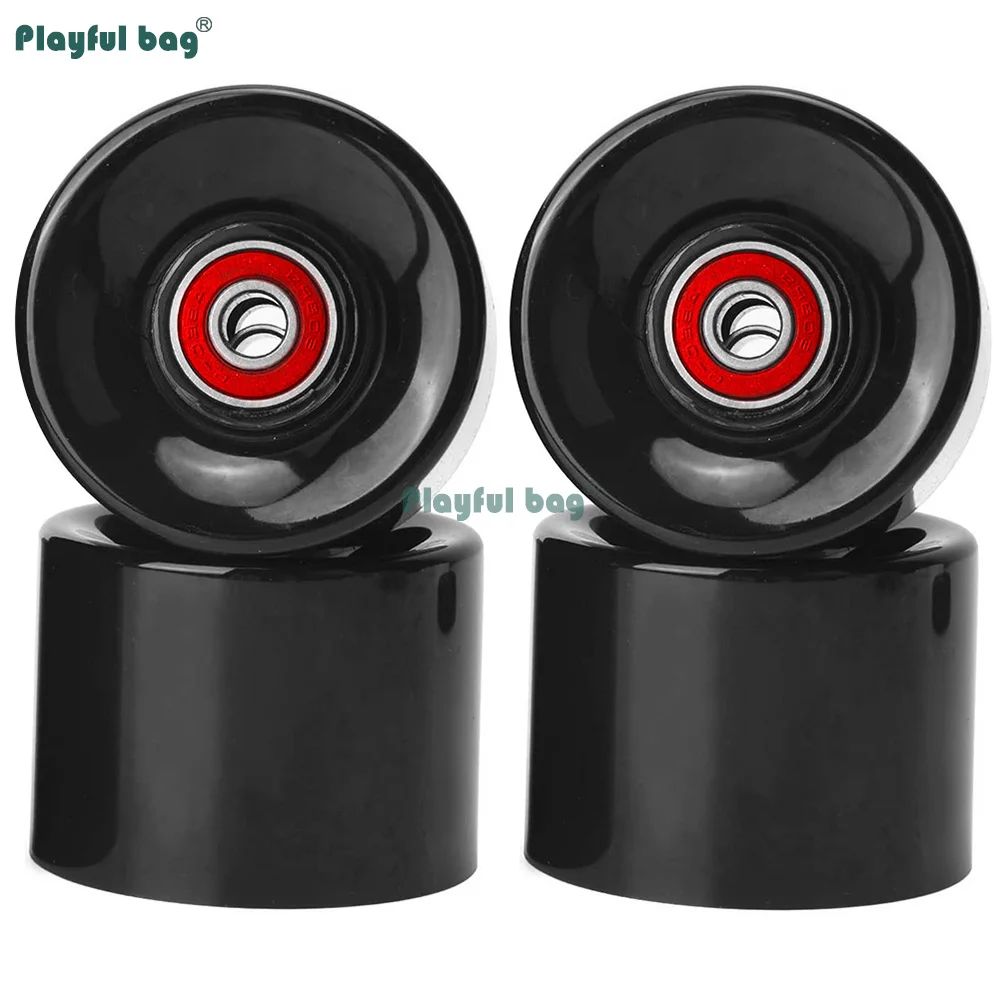 Ruedas de skate 78A 70x51 mm - Ruedas Longboard Cruiser PU con rodamientos y espaciadores de colores - Juego completo de 4 piezas AMB338 - imagen 4