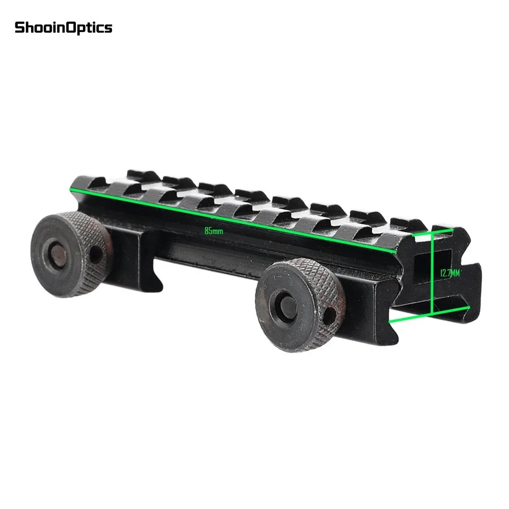 Soporte de riel elevador elevado de aluminio para Base adaptadora de mira óptica Picatinny Weaver - imagen 4