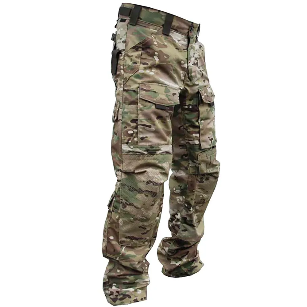 Pantalones tácticos para hombre, pantalones informales, deportes, Multicam, Camo, entrenamiento de combate, ropa de trabajo, pantalones Cargo, pantalones de caza y senderismo con múltiples bolsillos - imagen 5