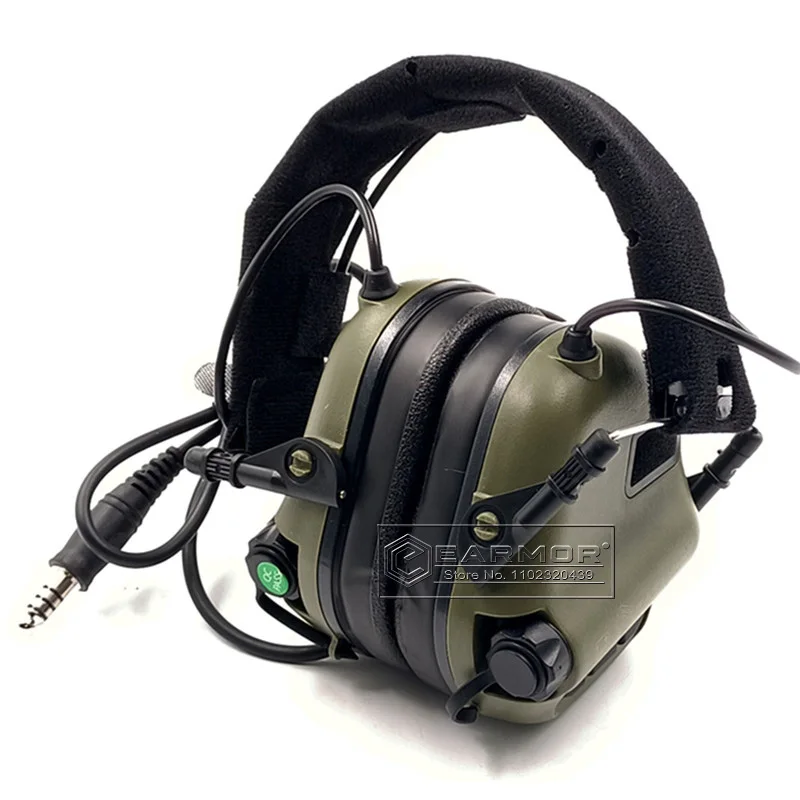 EARMOR-auriculares tácticos de protección auditiva M32 MOD3 Airsoft, adaptador M51 PTT para Baofeng Radio, comunicación electrónica - imagen 5