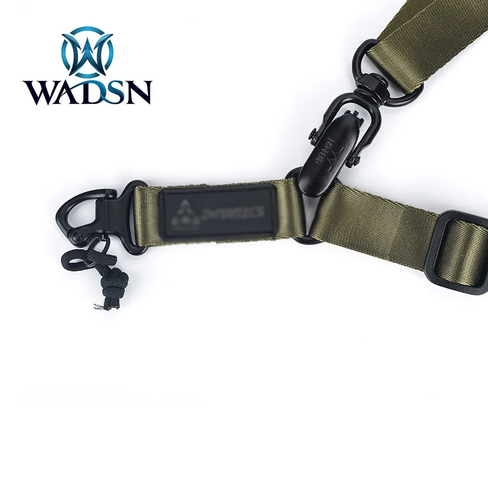 Wadsn-Correa de hombro táctica Airsoft MS2, accesorio para Rifle de caza al aire libre, ajuste de Metal, hebilla elástica, QD, 1/2 puntos - imagen 2