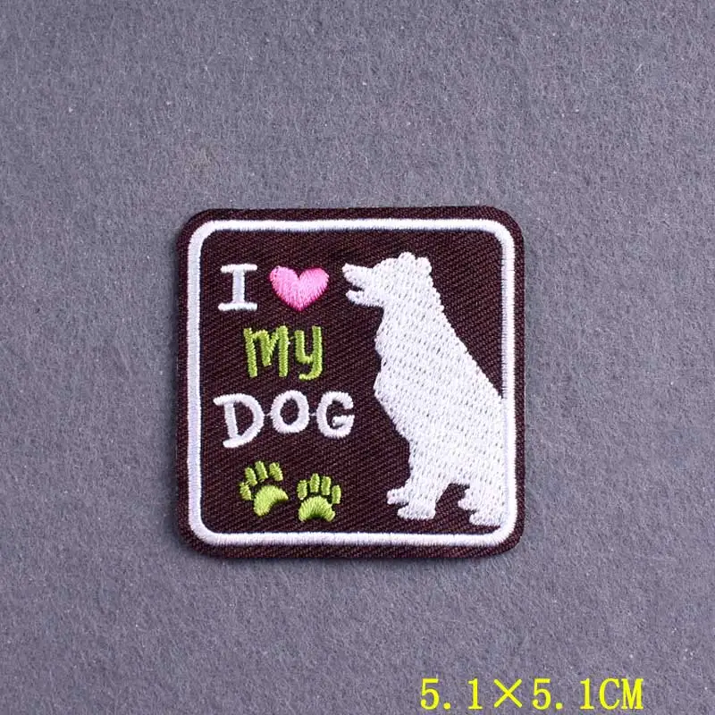5 unids/lote parche bordado de perro gato parche de animales de dibujos animados parches para planchar para ropa parches termoadhesivos en pegatinas de ropa - imagen 5