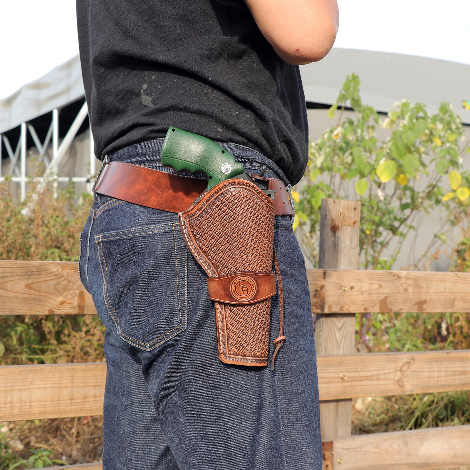 Funda de cuero Tourbon para pistola Ruger .357 - imagen 2