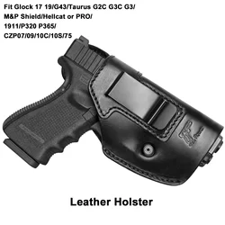 Glock 17/19 funda de cuero IWB compatible