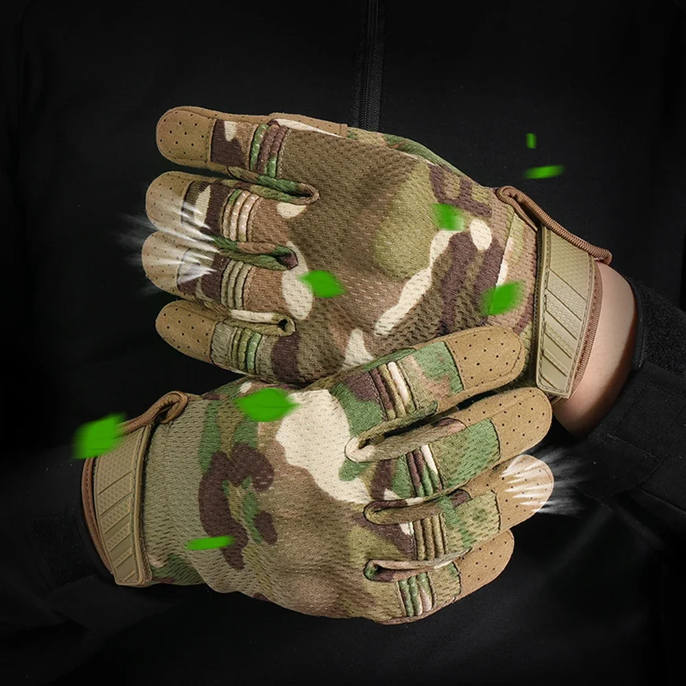 Guantes tácticos de dedo completo para pantalla táctil, equipo de trabajo para exteriores, Paintball, bicicleta, tiro, motocicleta, Airsoft, combate, conducción, hombres y mujeres - imagen 5