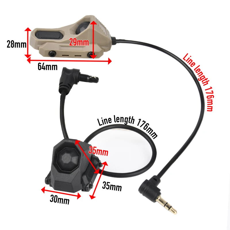 UNIDAD AXON SL interruptor de presión remoto táctico Modbutton Surefir M300 M600 2,5 3,5 SF enchufe de grúa apto para riel de 20mm NGAL PEQ OGL láser - imagen 5
