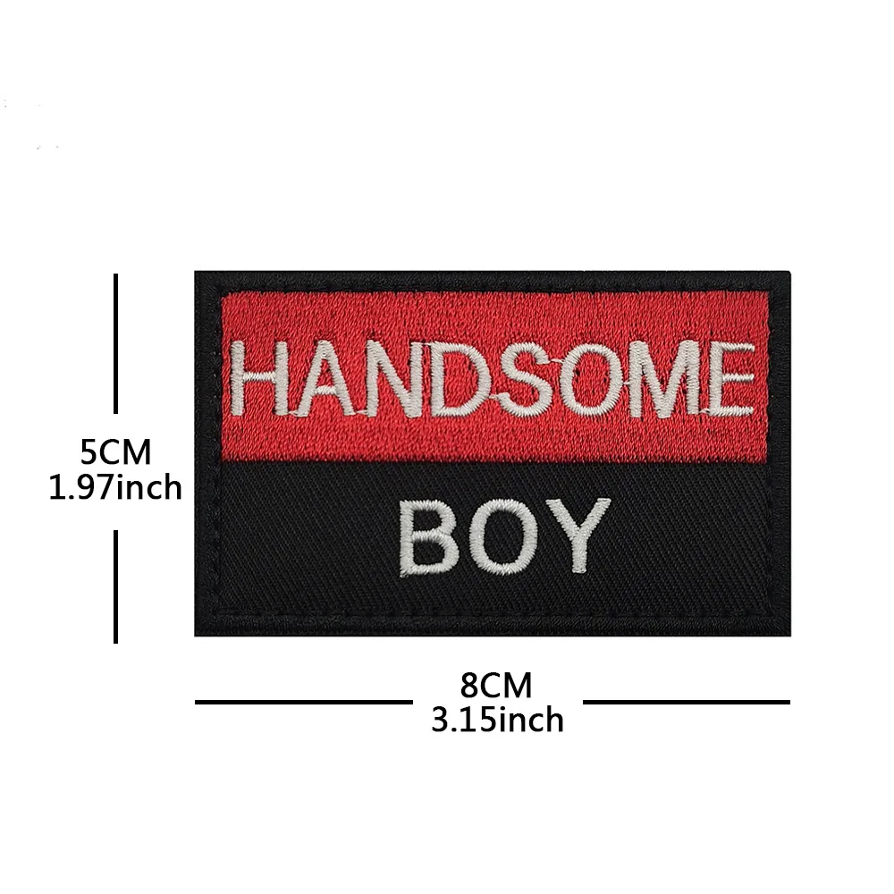 Parche táctico bordado Level Up Handsome Boy – Gancho y anillo - imagen 2
