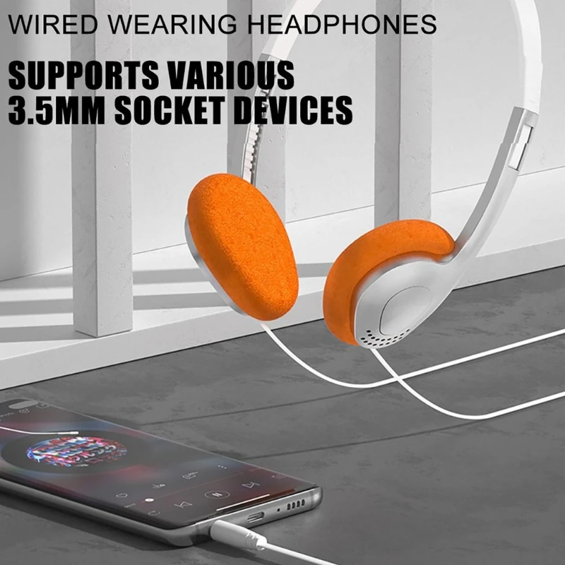 Vintage Headset Earphones Game Headphone OverHead Earbuds Supports 3.5mmAUX Comfortable and Stylish K1KF - imagen 4