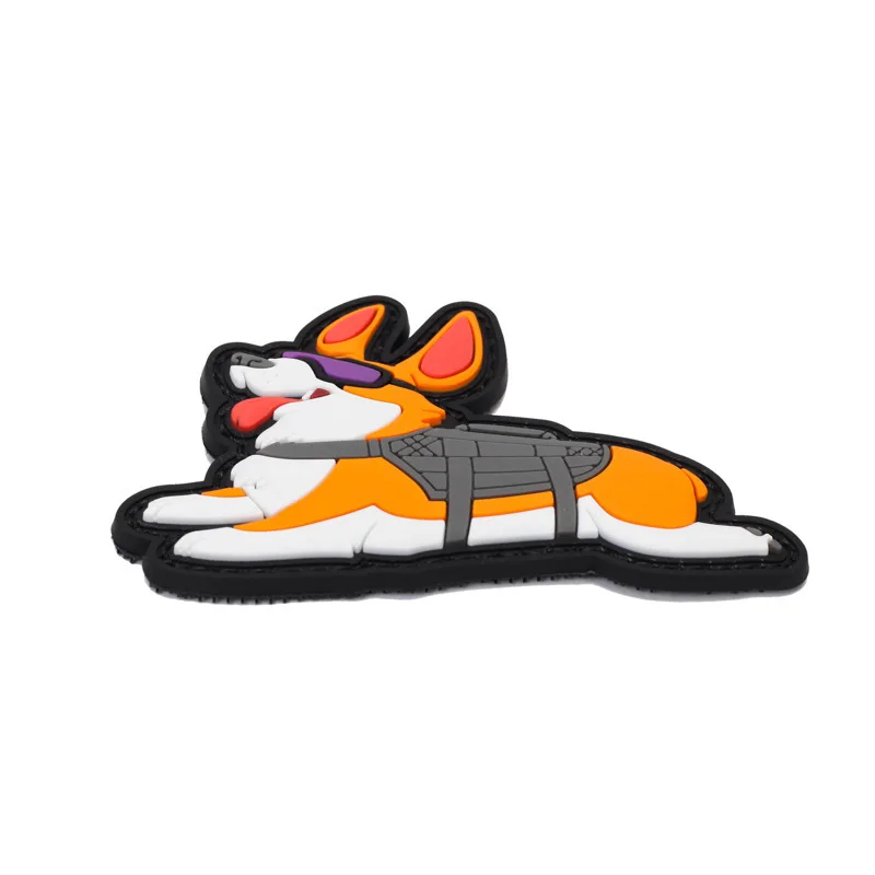 Gancho y bucle de PVC para perro militar, pegatina táctica de moral de perro de dibujos animados para accesorios decorativos luminosos en ropa de mochila - imagen 4