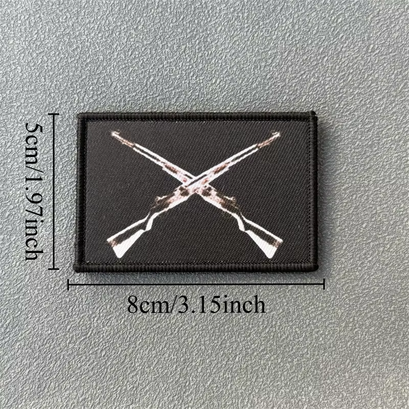 Parche táctico velcro fusiles M1 Garand cruzados – Insignia moral - imagen 2