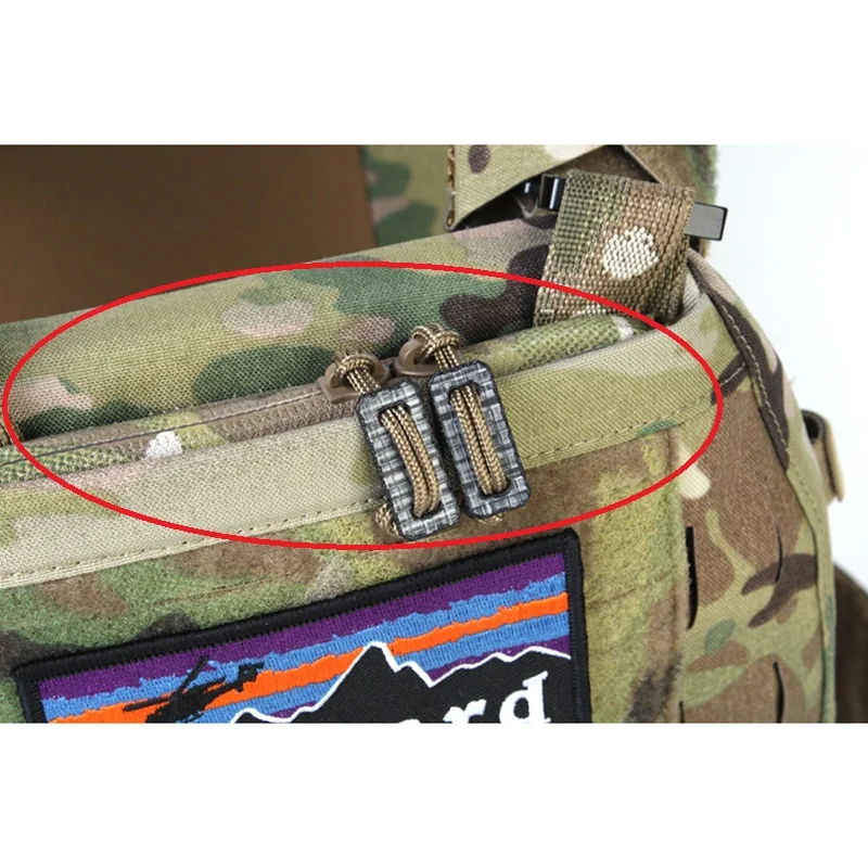 Chaleco táctico con cremallera en el pecho, cierre de gancho y bucle con lengüeta de tracción TEGRIS, Compatible con FCPC V5 - imagen 4