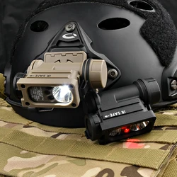 Luz de rescate portátil WADSN Compact II con diadema, luz de señal de flash de iluminación con función IR multifuncional, linterna para casco
