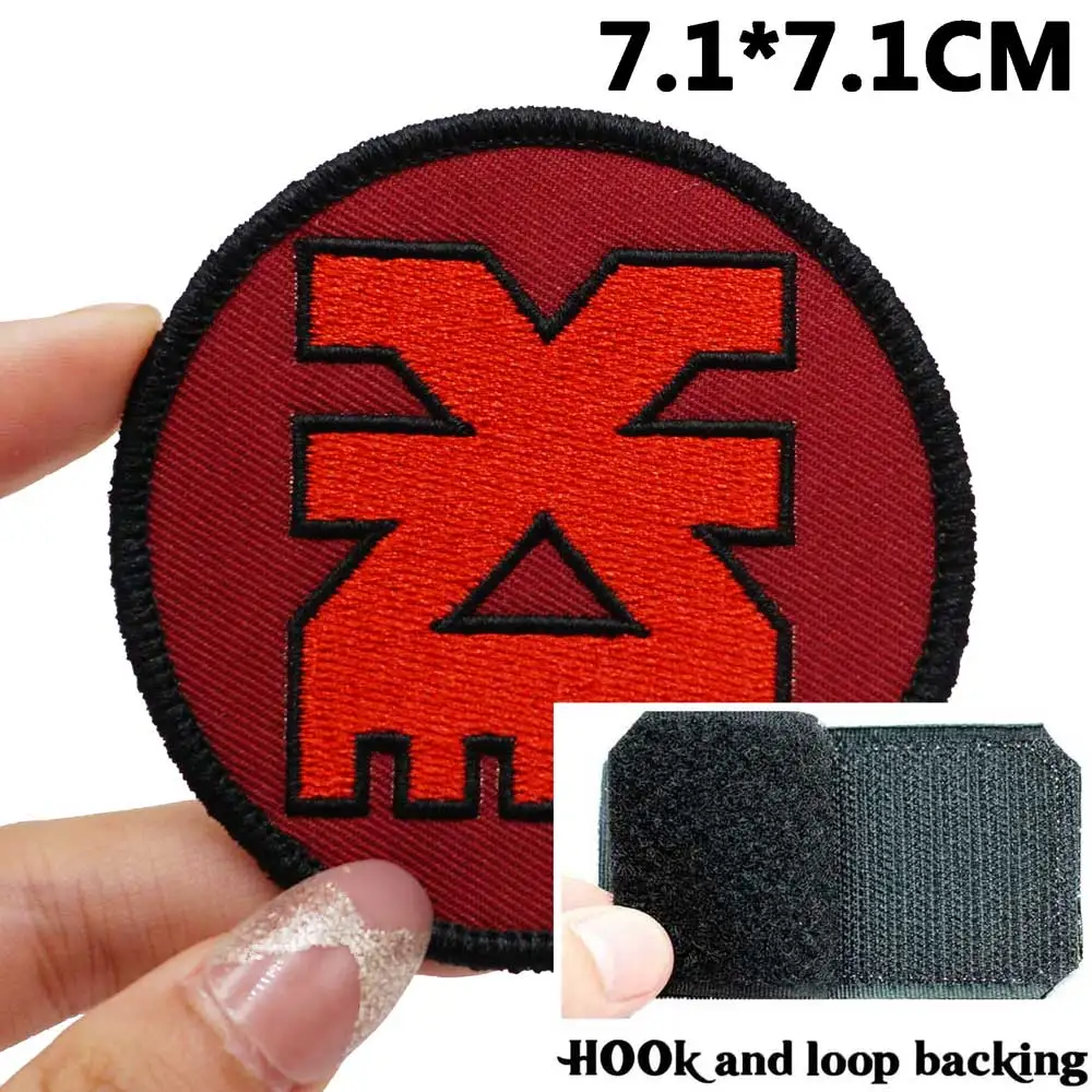 Khornate Warcry logo parches bordados, apliques, etiqueta de costura, banda de motorista punk, insignias de ropa de Rock con respaldo de gancho - imagen 2