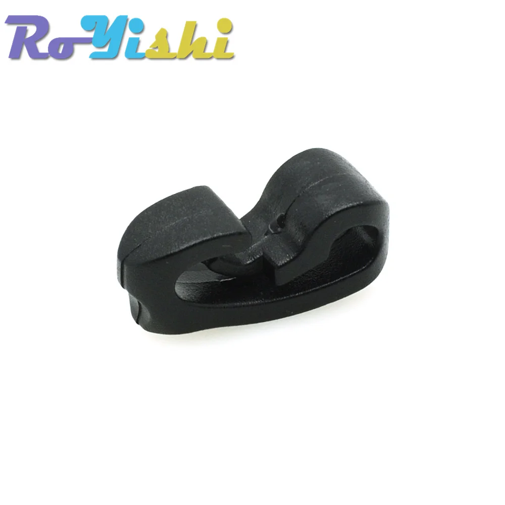 Hebilla de cuerda de gancho de cuerda de plástico con flejes externos para exteriores, color negro - imagen 3