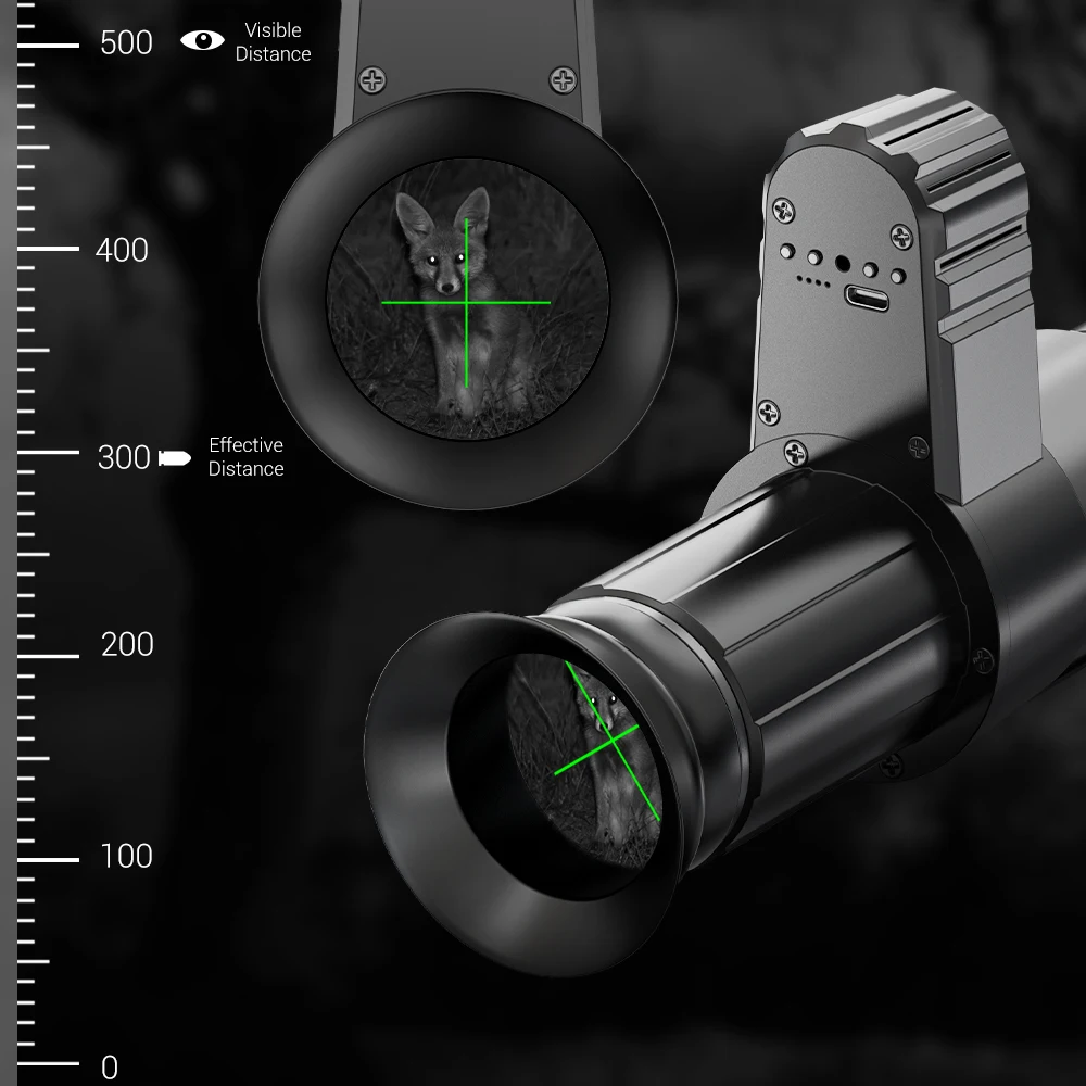 Mira telescópica para Rifle de visión nocturna con cursor cruzado óptico, telescopio Monocular IR, dispositivo de visión nocturna infrarroja para caza - imagen 4