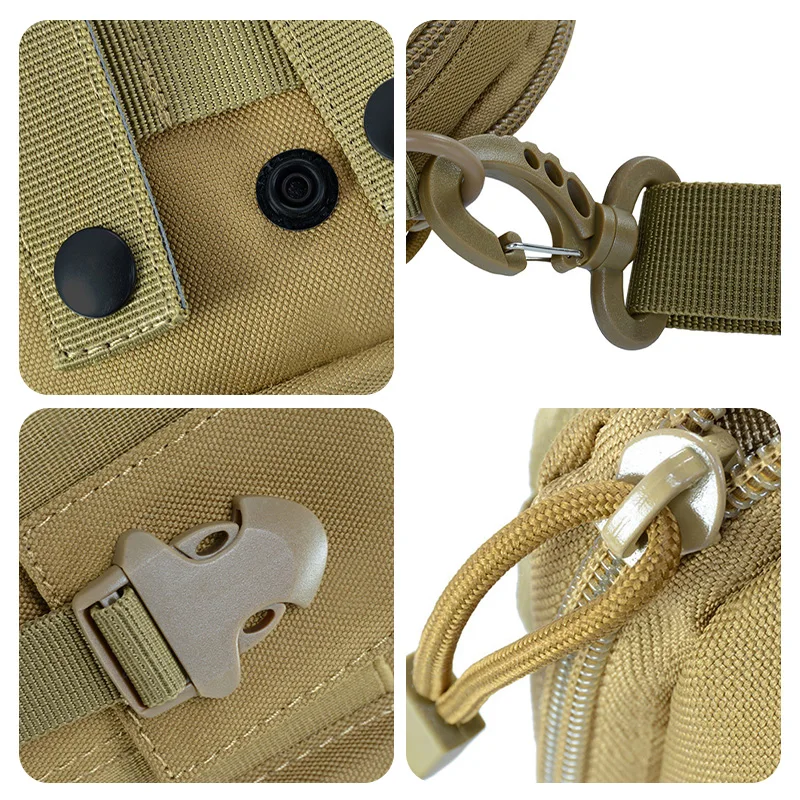 Bolsos de escalada de ciclismo para hombre, riñonera táctica de un solo hombro para acampar, senderismo, viajes al aire libre - imagen 5