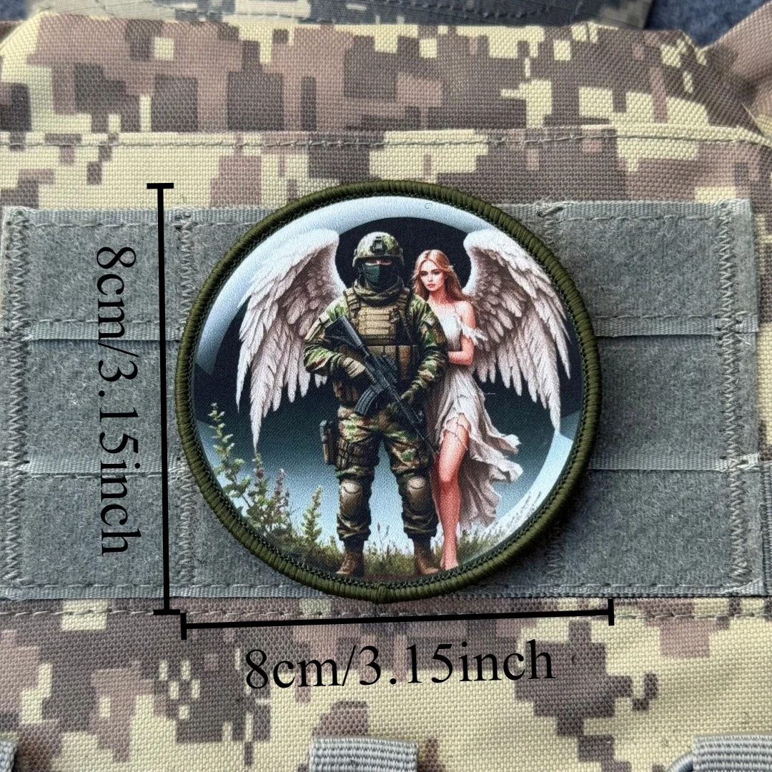 Parche ortodoxo de rescate del Arcángel de Chevron, moral táctica, parches de gancho impresos militares personalizados para ropa, pegatina para mochila - imagen 4