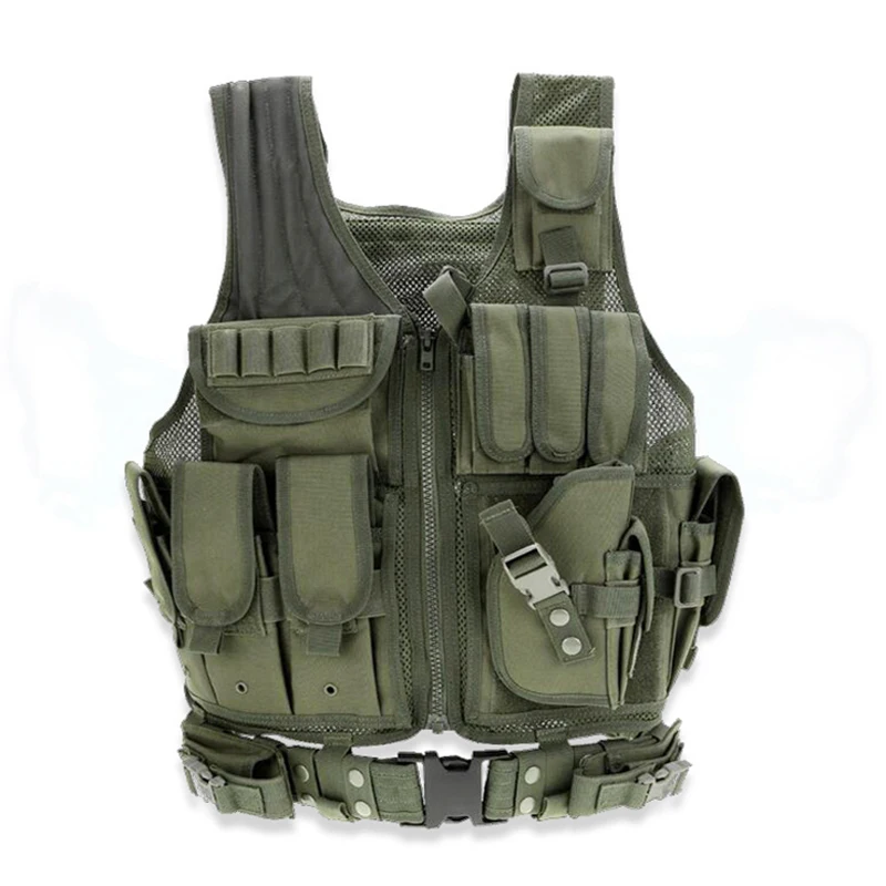 Chaleco de protección de combate para entrenamiento militar para deportes al aire libre, chaleco táctico para Paintball, juego de guerra, armadura corporal del ejército, chalecos Airsoft para caza - imagen 3