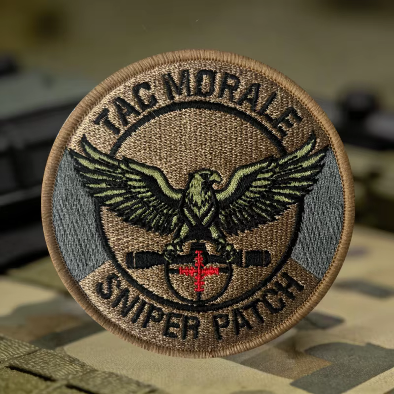 TAC MORALE parche táctico bordado Sniper con velcro mochila - imagen 5