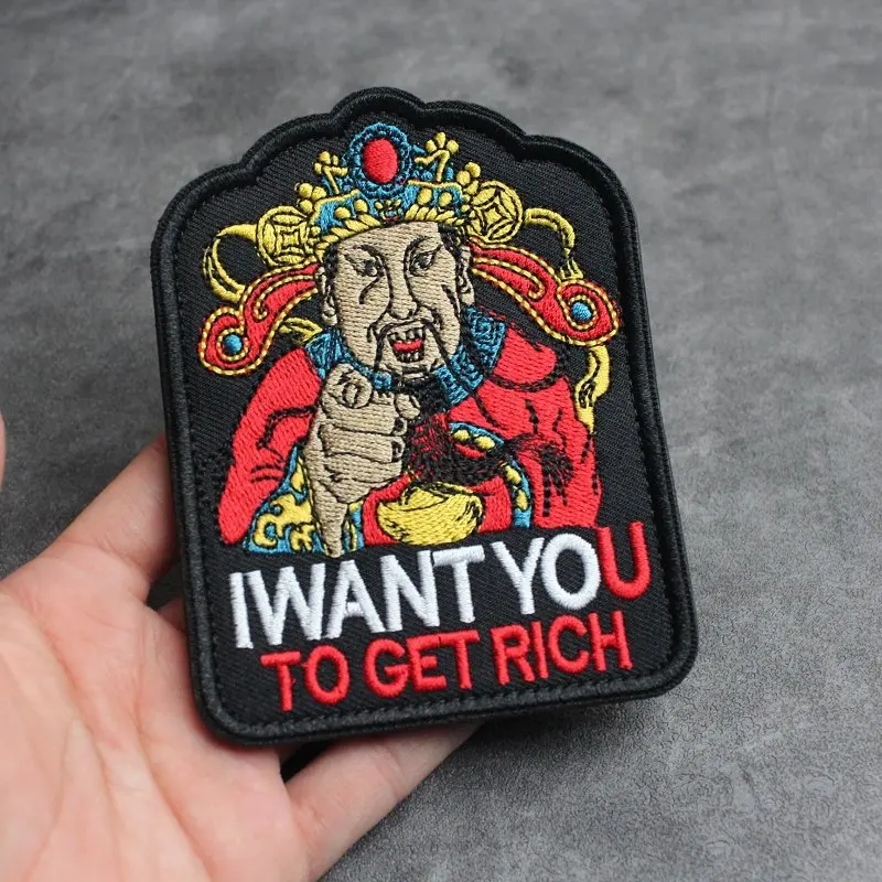 Parche bordado Diosa de la Fortuna para mochila – insignia DIY - imagen 3